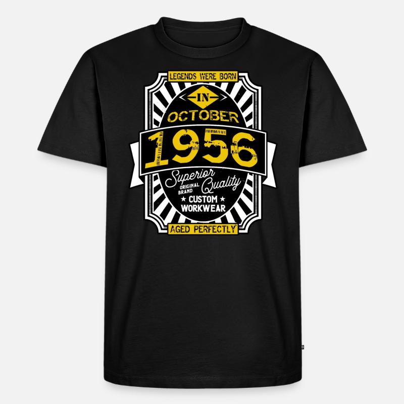 1956 OKTOBER - Männer Premium Bio T-Shirt - Schwarz
