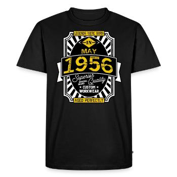 1956 MAY - T-shirt Premium bio Homme - noir - Devant - Nico (187cm)