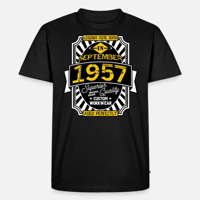 SEPTEMBER 1957 - Männer Premium Bio T-Shirt - Schwarz