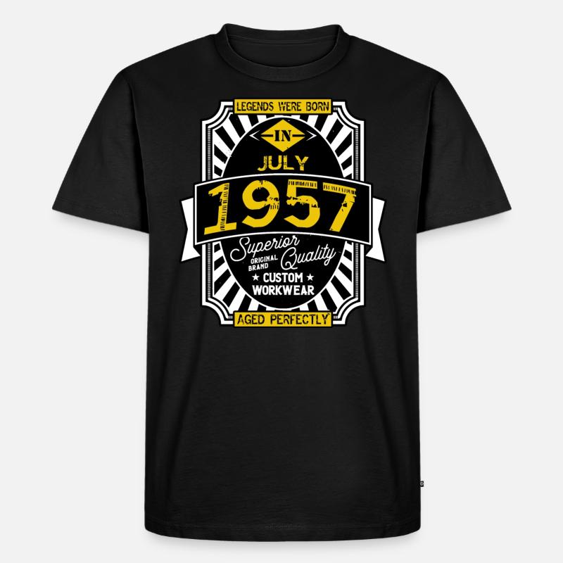 1957 JULI - Männer Premium Bio T-Shirt - Schwarz