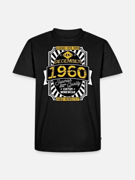 1960 DECEMBER - T-shirt Premium bio Homme - noir