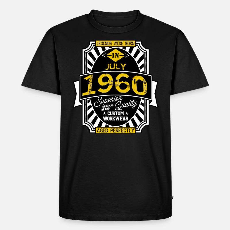1960 JULI - Männer Premium Bio T-Shirt - Schwarz
