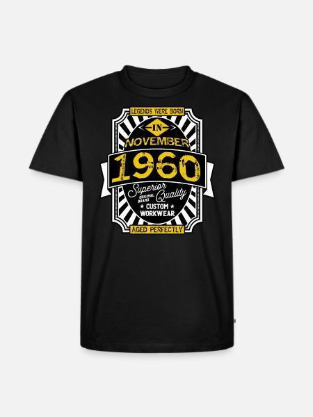 NOVEMBER 1960 - Männer Premium Bio T-Shirt - Schwarz