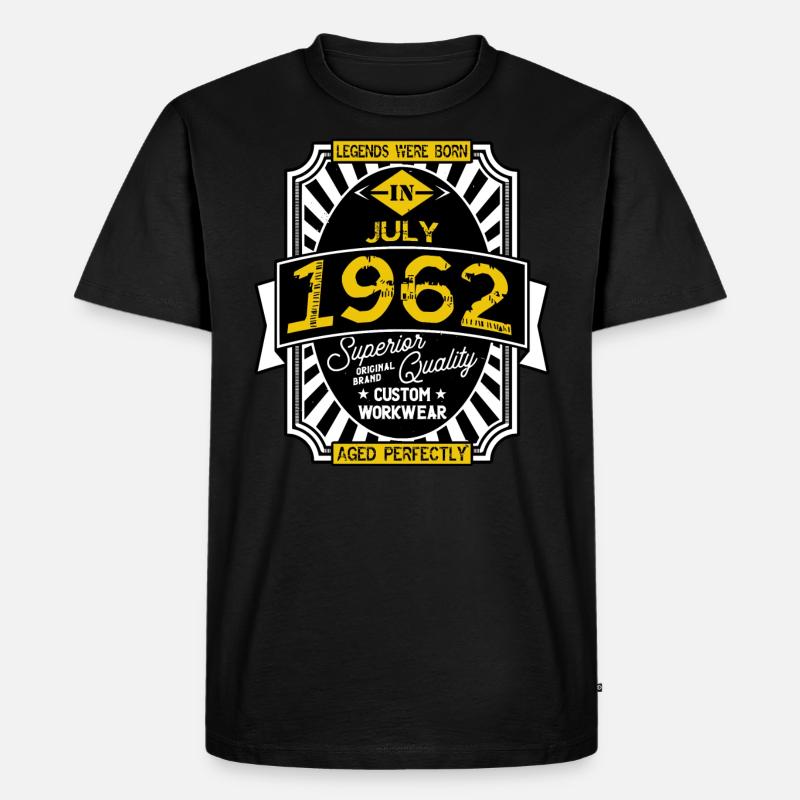 1962 JULI - Männer Premium Bio T-Shirt - Schwarz