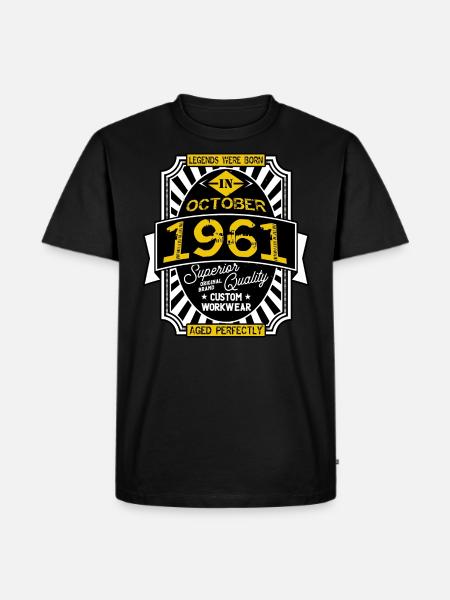 1961 OCTOBER - T-shirt Premium bio Homme - noir