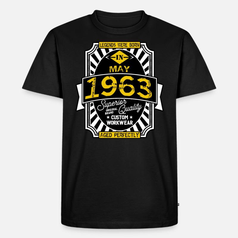 MAI 1963 - Männer Premium Bio T-Shirt - Schwarz