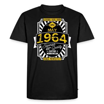 1964 MAY - T-shirt Premium bio Homme - noir - Devant - Nico (187cm)