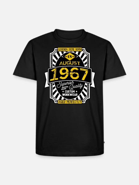 AUGUST 1967 - Männer Premium Bio T-Shirt - Schwarz