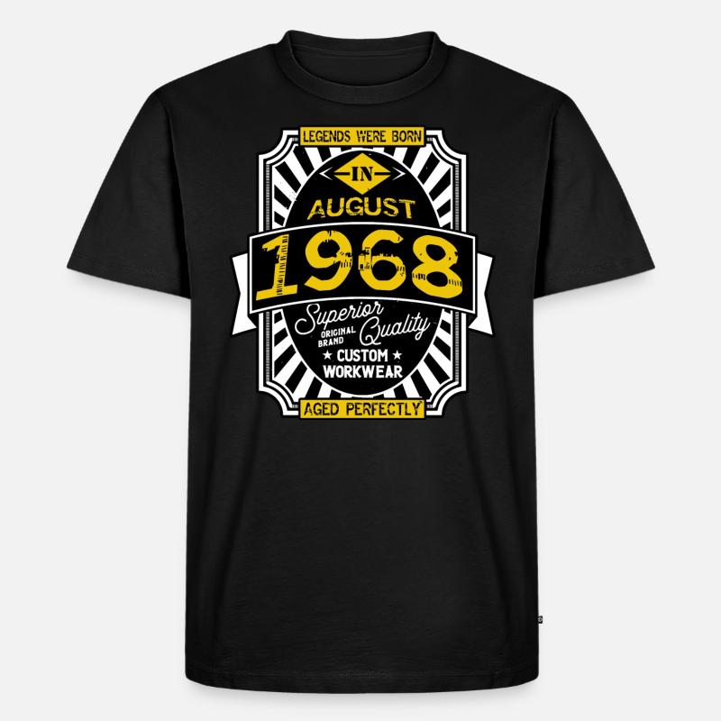 AUGUST 1968 - Männer Premium Bio T-Shirt - Schwarz