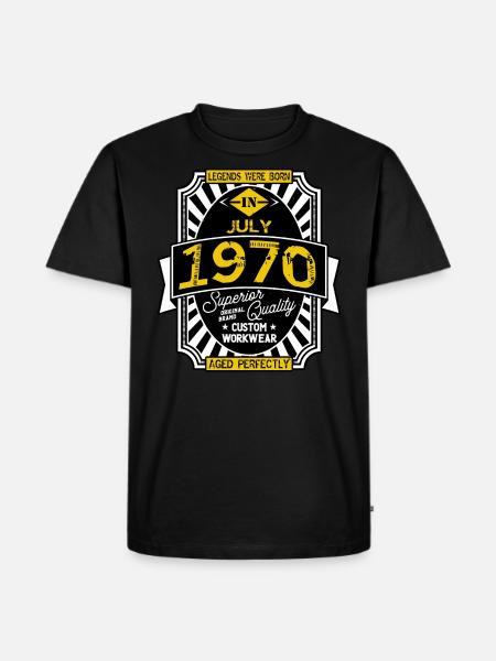 1970 JULY - Men's Premium Organic T-Shirt - black