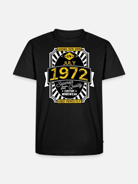 1972 JULY - Men's Premium Organic T-Shirt - black