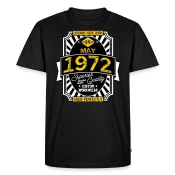 1972 MAY - T-shirt Premium bio Homme - noir - Devant - Nico (187cm)