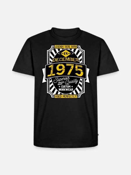 1975 DECEMBER - Men's Premium Organic T-Shirt - black