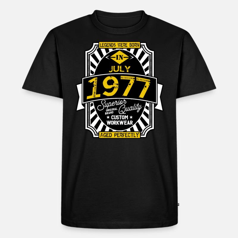 1977 JULI - Männer Premium Bio T-Shirt - Schwarz