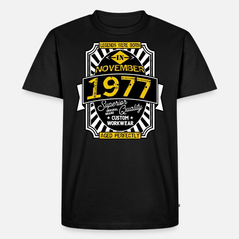 NOVEMBER 1977 - Männer Premium Bio T-Shirt - Schwarz