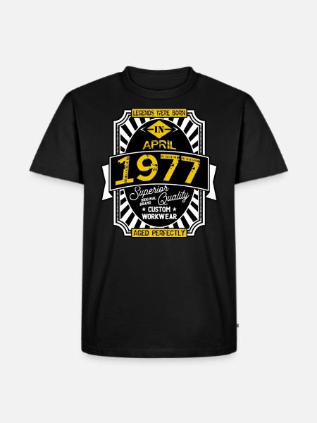 1977 APRIL - T-shirt Premium bio Homme - noir