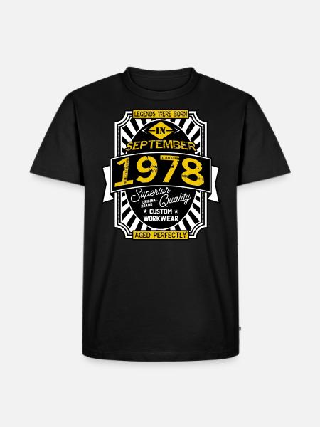 1978 SEPTEMBER - T-shirt Premium bio Homme - noir