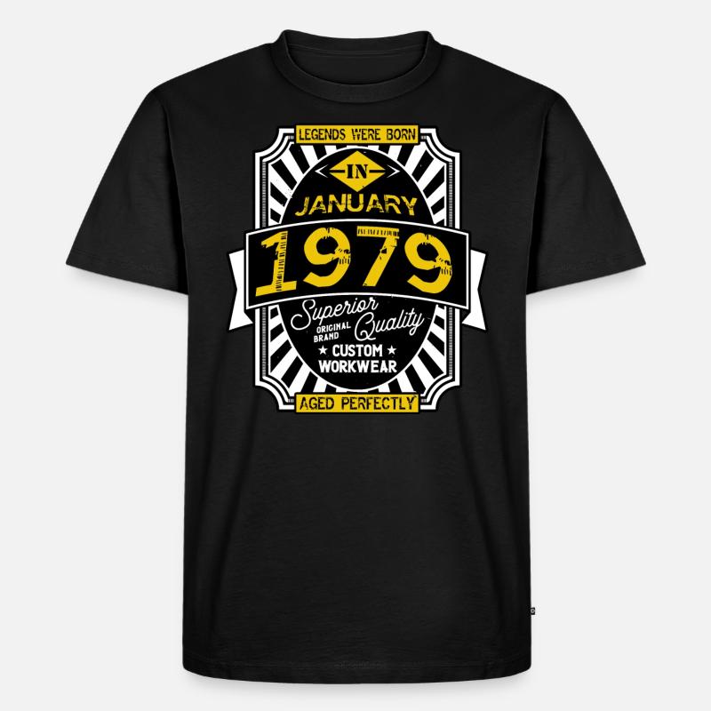 JANUAR 1979 - Männer Premium Bio T-Shirt - Schwarz
