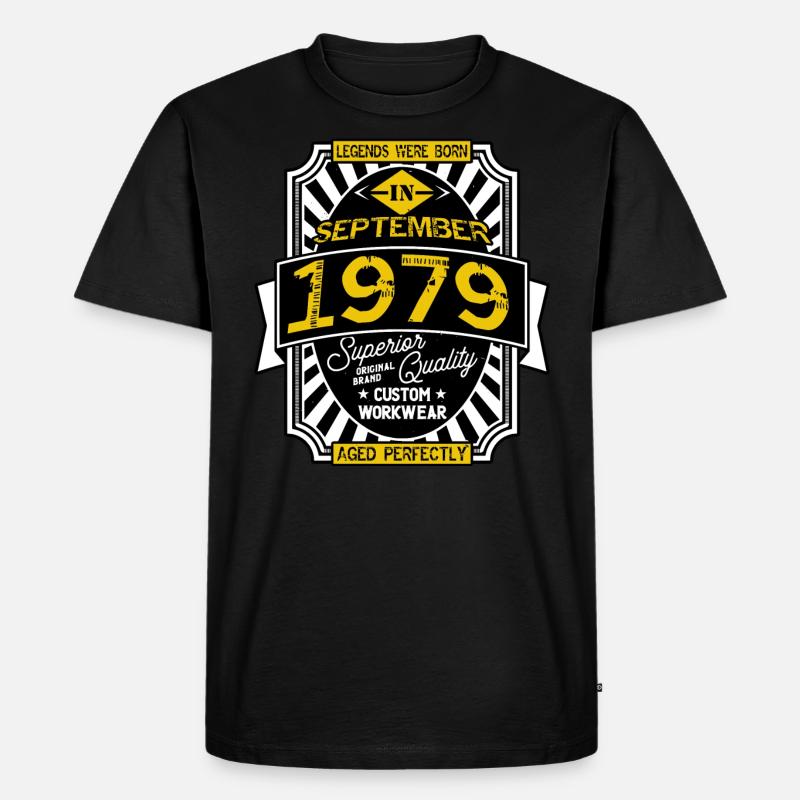 SEPTEMBER 1979 - Männer Premium Bio T-Shirt - Schwarz