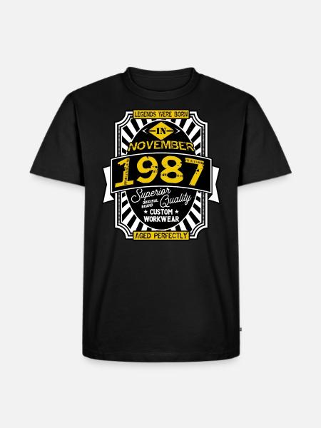 1987 NOVEMBER - T-shirt Premium bio Homme - noir