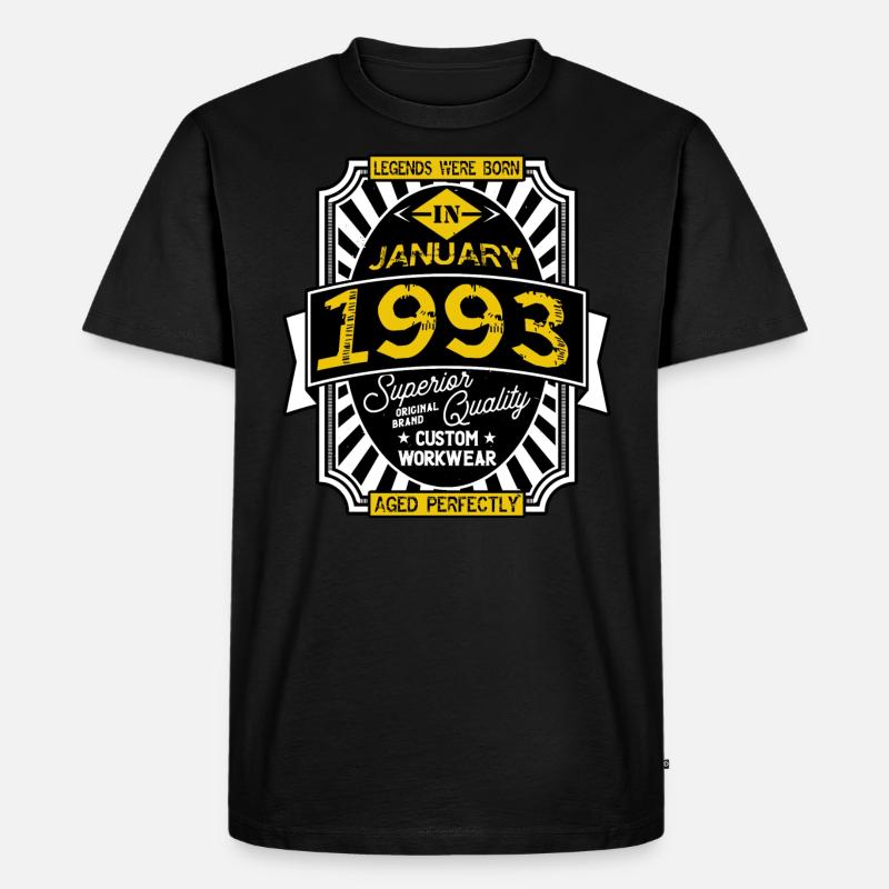 JANUAR 1993 - Männer Premium Bio T-Shirt - Schwarz