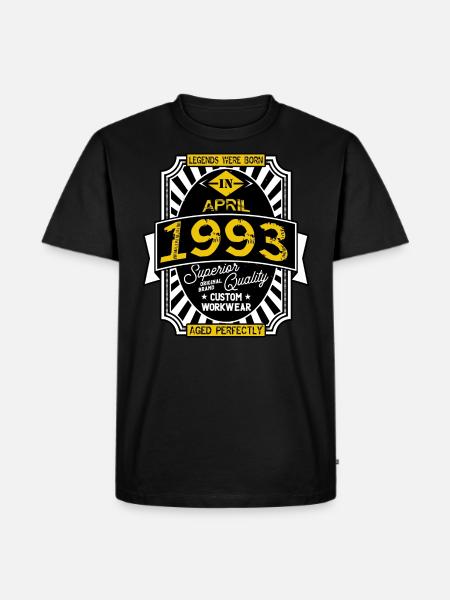 1993 APRIL - Men's Premium Organic T-Shirt - black