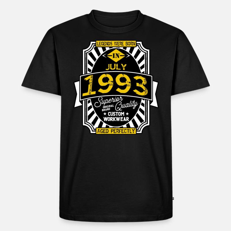 1993 JULI - Männer Premium Bio T-Shirt - Schwarz