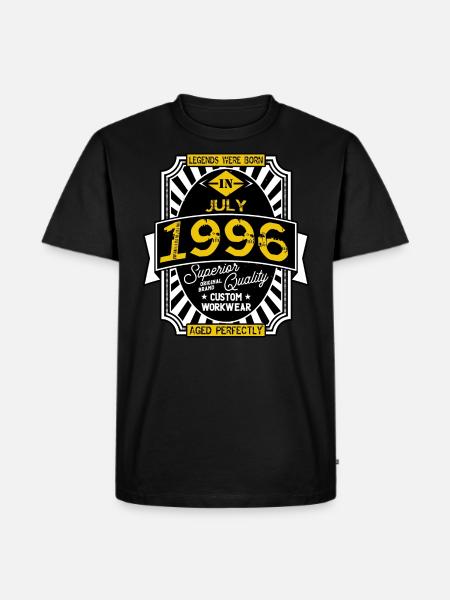 1996 JULI - Männer Premium Bio T-Shirt - Schwarz