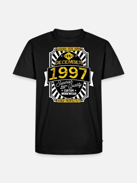 1997 DECEMBER - Men's Premium Organic T-Shirt - black