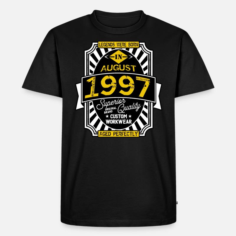 AUGUST 1997 - Männer Premium Bio T-Shirt - Schwarz