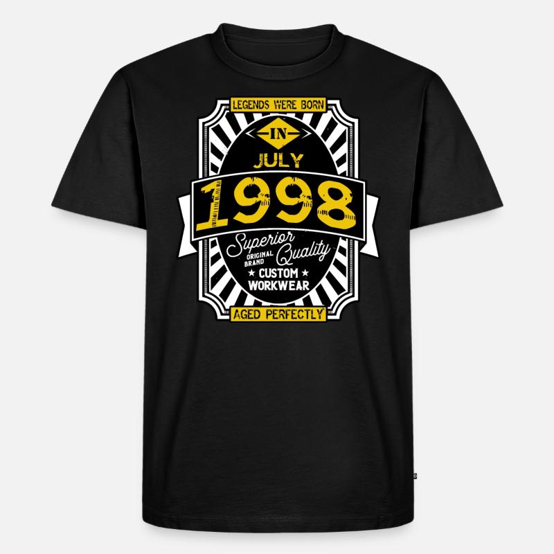 1998 JULI - Männer Premium Bio T-Shirt - Schwarz