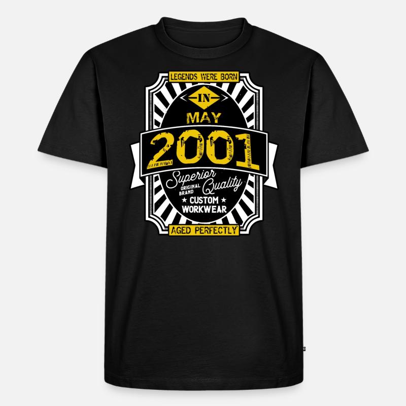 MAI 2001 - Männer Premium Bio T-Shirt - Schwarz