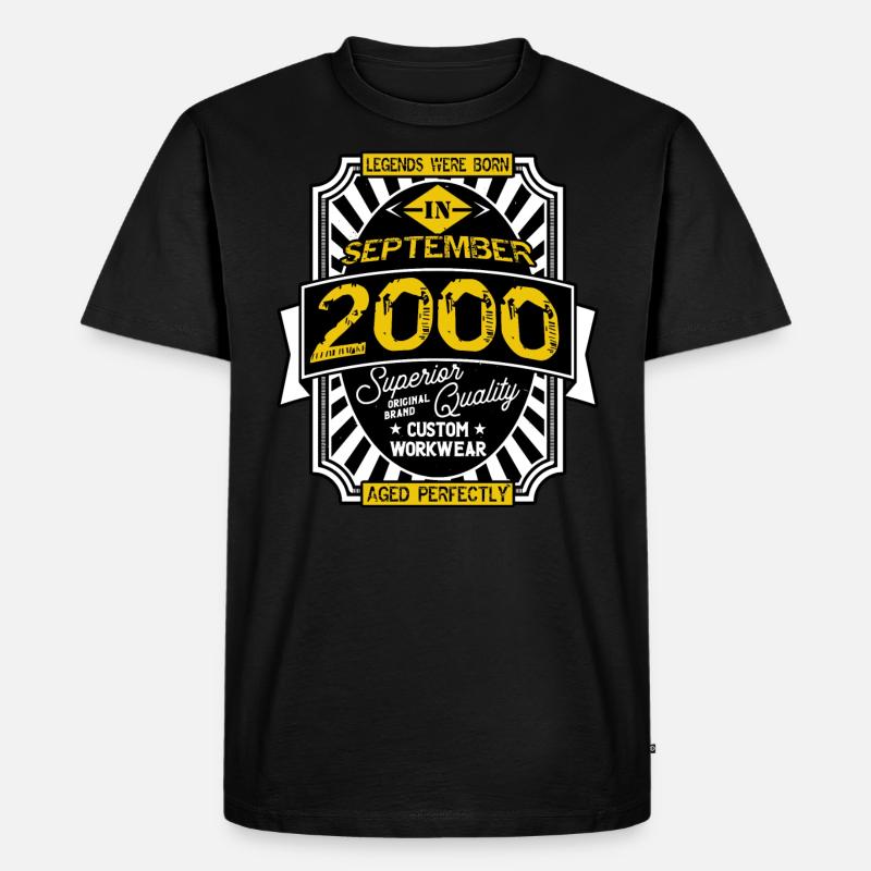 SEPTEMBER 2000 - Männer Premium Bio T-Shirt - Schwarz