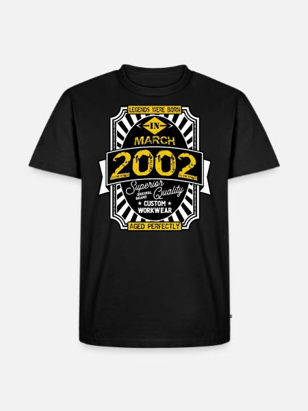2002 MARCH - T-shirt Premium bio Homme - noir