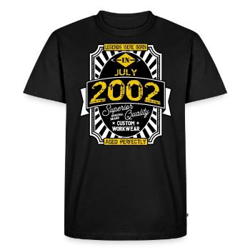 2002 JULY - Men's Premium Organic T-Shirt - black - Front - Nico (187cm)