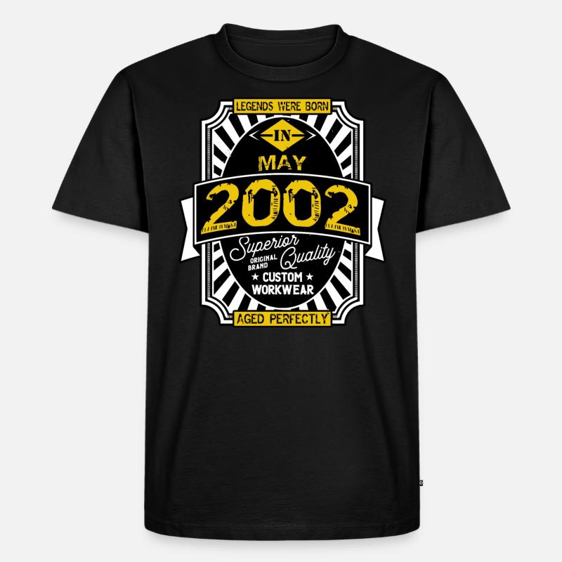 MAI 2002 - Männer Premium Bio T-Shirt - Schwarz