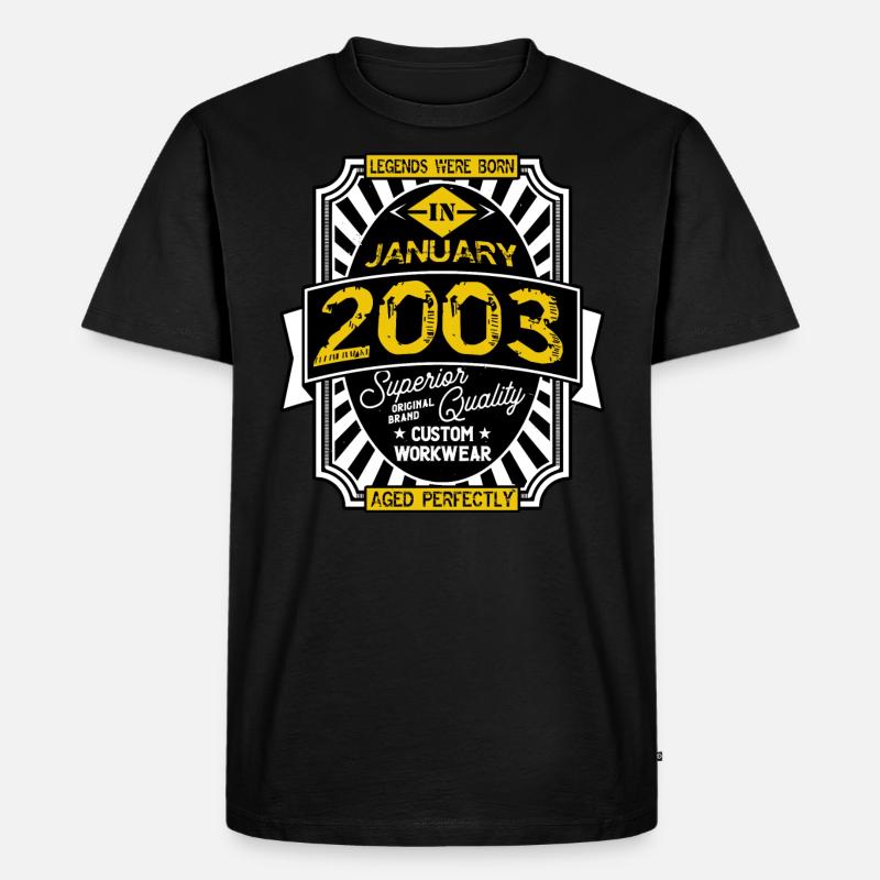 JANUAR 2003 - Männer Premium Bio T-Shirt - Schwarz