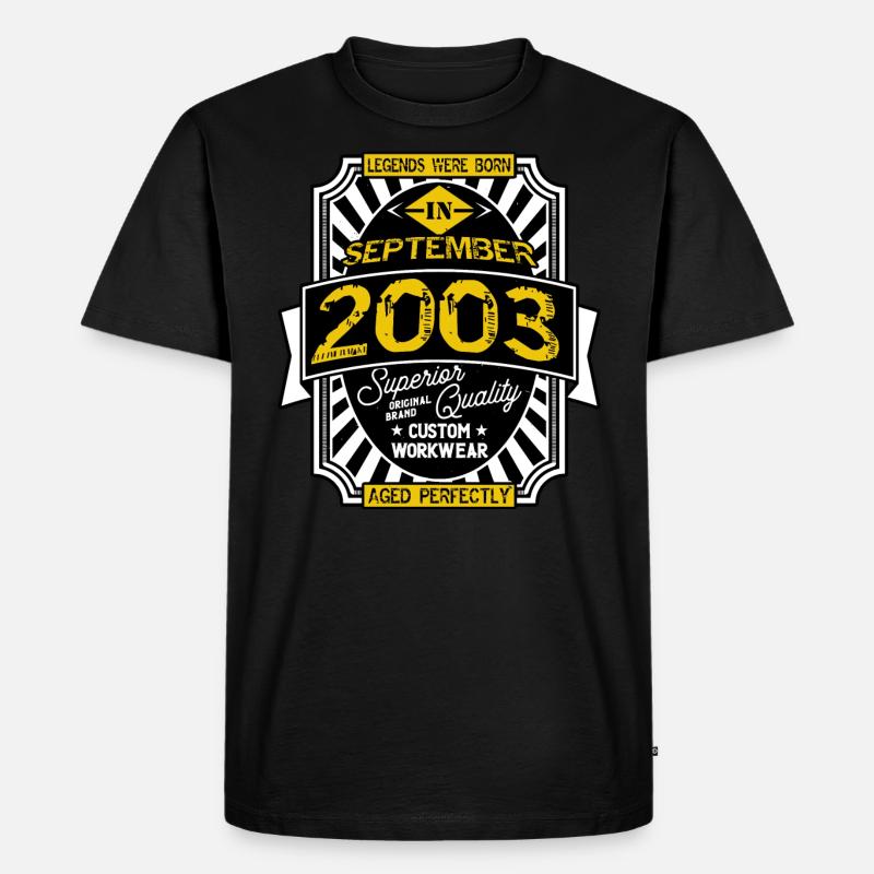SEPTEMBER 2003 - Männer Premium Bio T-Shirt - Schwarz