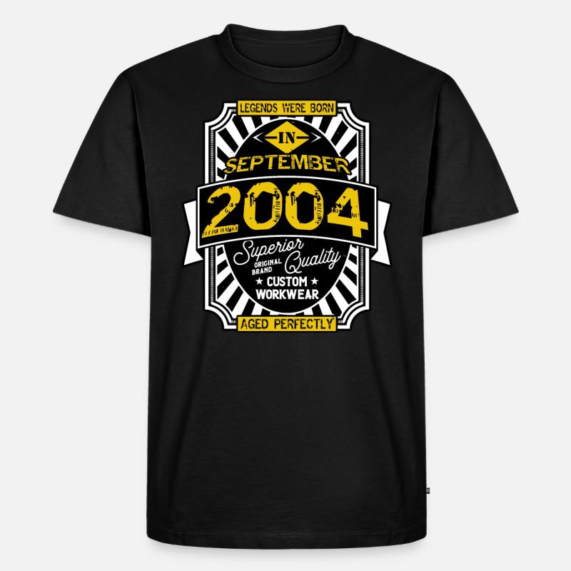 SEPTEMBER 2004 - Männer Premium Bio T-Shirt - Schwarz