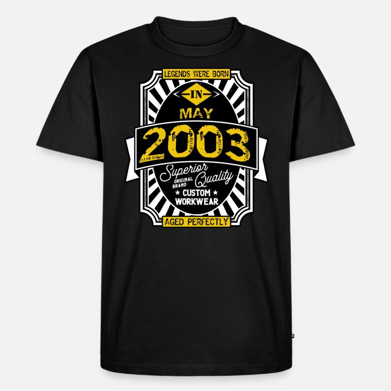 MAI 2003 - Männer Premium Bio T-Shirt - Schwarz