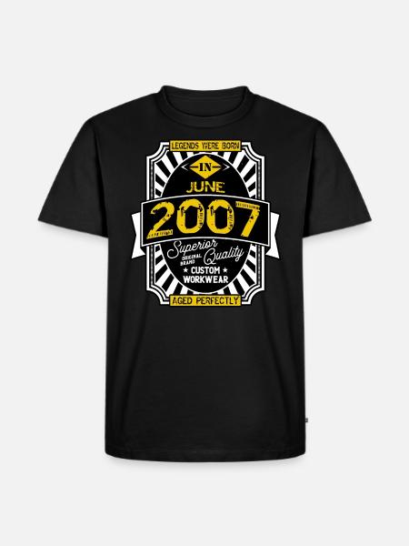 2007 JUNI - Männer Premium Bio T-Shirt - Schwarz