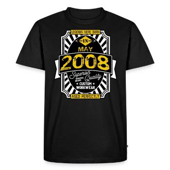 2008 MAY - T-shirt Premium bio Homme - noir - Devant - Nico (187cm)