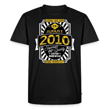 2010 AUGUST - Men's Premium Organic T-Shirt - black - Front - Nico (187cm)