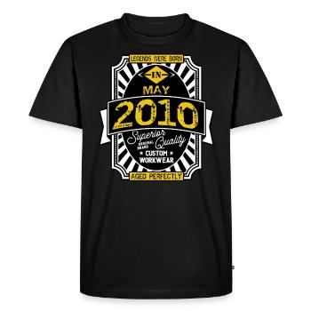 2010 MAY - T-shirt Premium bio Homme - noir - Devant - Nico (187cm)