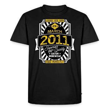 2011 MARCH - T-shirt Premium bio Homme - noir - Devant - Nico (187cm)