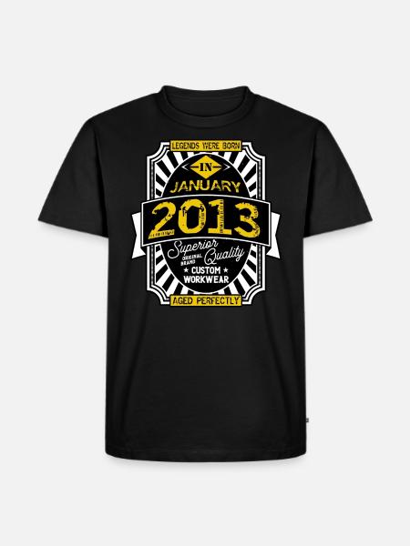 2013 JANUARY - Men's Premium Organic T-Shirt - black