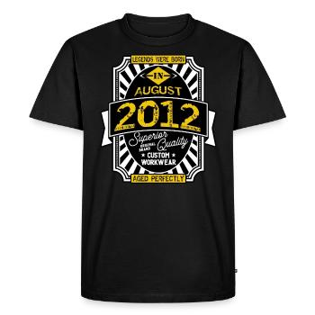 2012 AUGUST - Men's Premium Organic T-Shirt - black - Front - Nico (187cm)