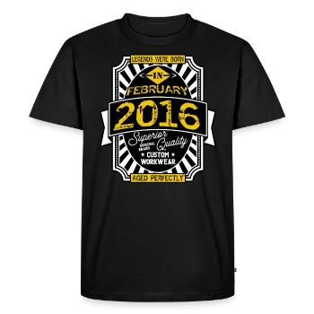 2016 FEBRUARY - Men's Premium Organic T-Shirt - black - Front - Nico (187cm)