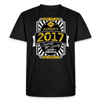 2017 AUGUST - Men's Premium Organic T-Shirt - black - Front - Nico (187cm)