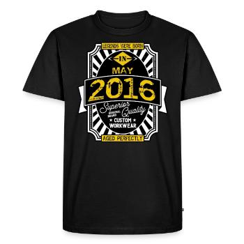 2016 MAY - T-shirt Premium bio Homme - noir - Devant - Nico (187cm)
